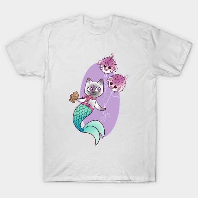 Mer-Kitty-Fun T-Shirt by Redheadkls